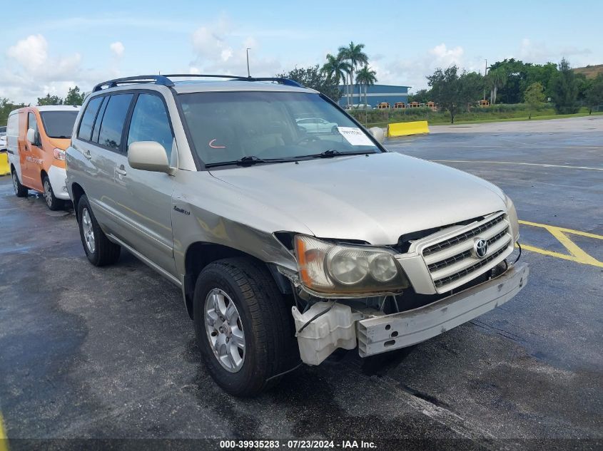 2002 Toyota Highlander Limited V6 VIN: JTEHF21A620089205 Lot: 39935283