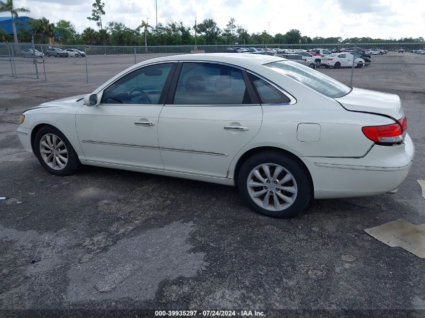 2007 Hyundai Azera Se/Limited VIN: KMHFC46F87A144979 Lot: 39935297