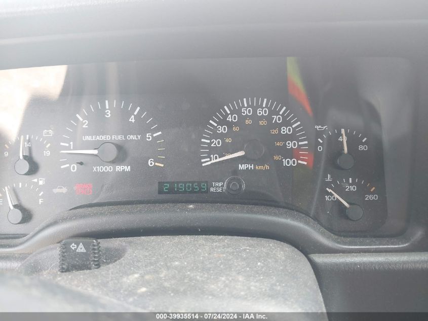 1998 Jeep Cherokee Classic/Sport VIN: 1J4FJ68S8WL244948 Lot: 39935514