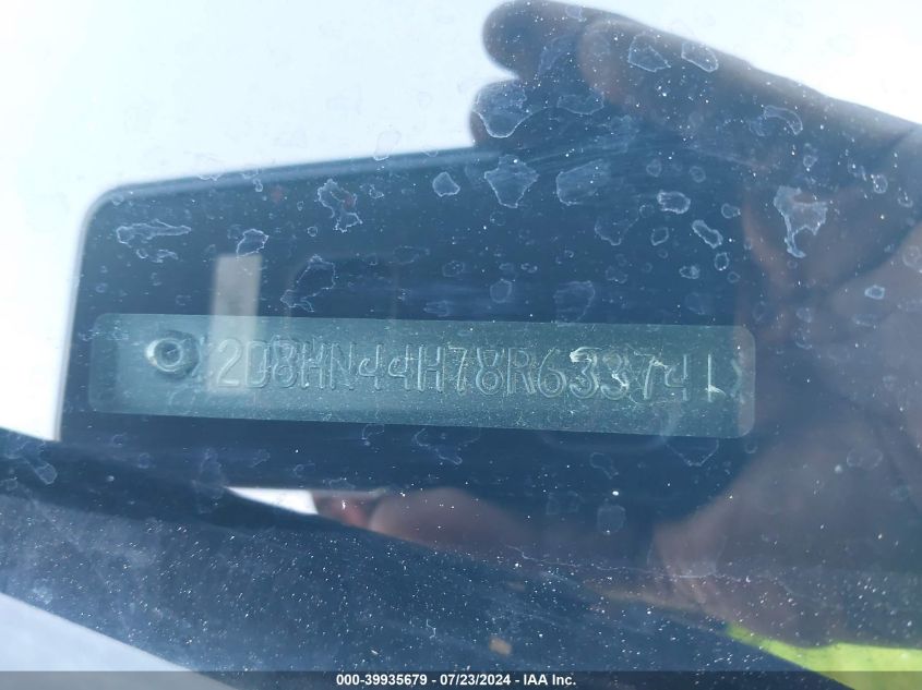 2008 Dodge Grand Caravan Se VIN: 2D8HN44H78R633741 Lot: 39935679