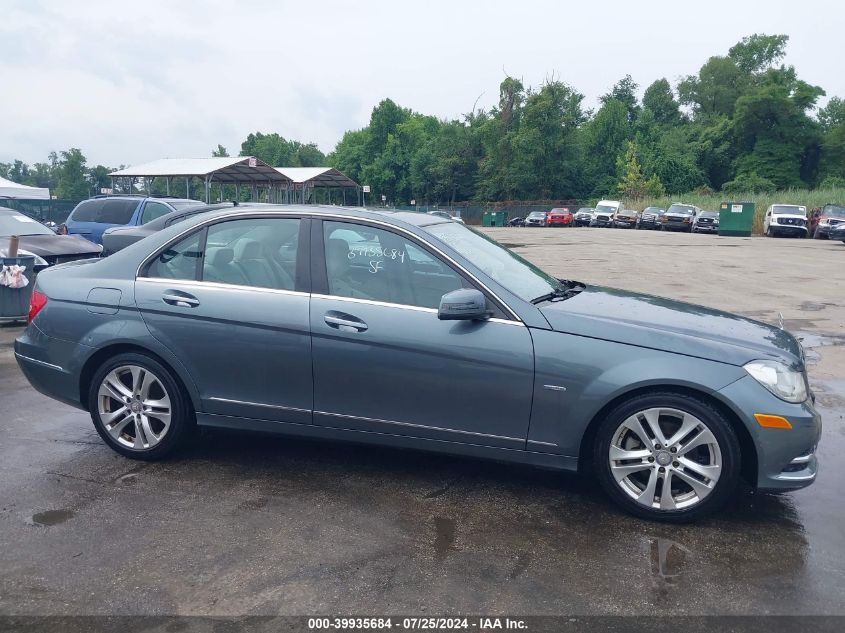 2012 Mercedes-Benz C 250 Luxury/Sport VIN: WDDGF4HB0CR217435 Lot: 39935684
