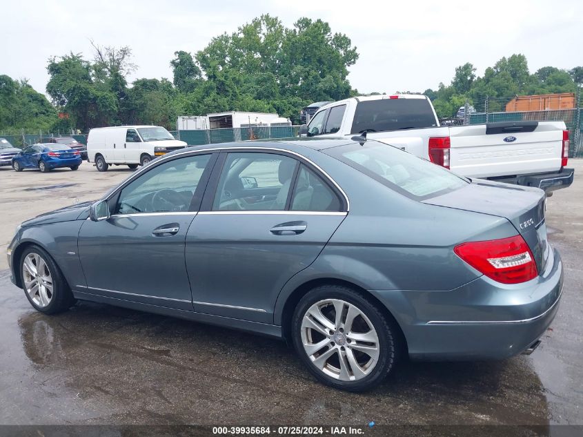 2012 Mercedes-Benz C 250 Luxury/Sport VIN: WDDGF4HB0CR217435 Lot: 39935684