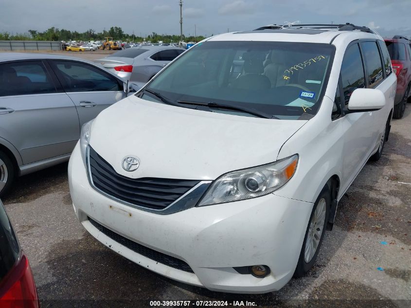 2013 Toyota Sienna Xle V6 8 Passenger VIN: 5TDYK3DC2DS302511 Lot: 39935757