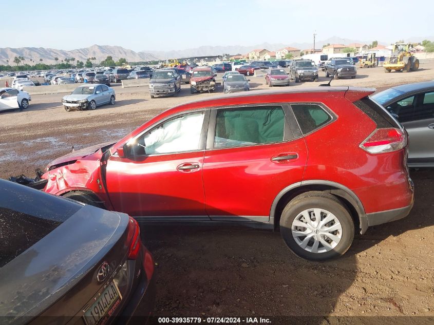 2016 Nissan Rogue S VIN: KNMAT2MT4GP631556 Lot: 39935779