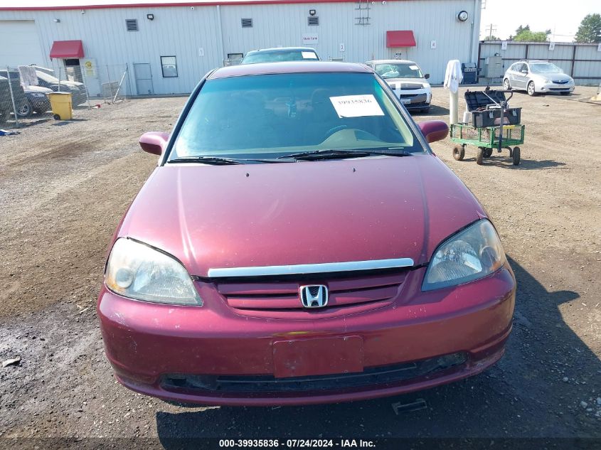 2003 Honda Civic Lx VIN: 2HGES15563H587526 Lot: 39935836