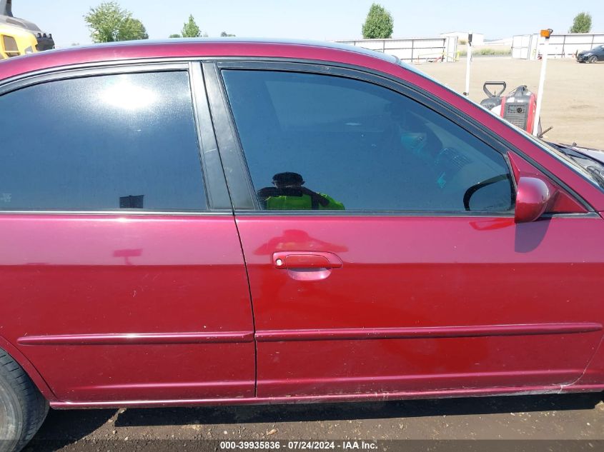 2003 Honda Civic Lx VIN: 2HGES15563H587526 Lot: 39935836