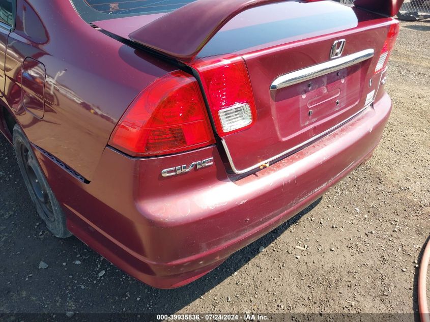 2003 Honda Civic Lx VIN: 2HGES15563H587526 Lot: 39935836