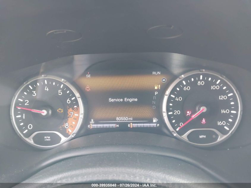 2017 Jeep Renegade Trailhawk 4X4 VIN: ZACCJBCB7HPF87726 Lot: 39935848