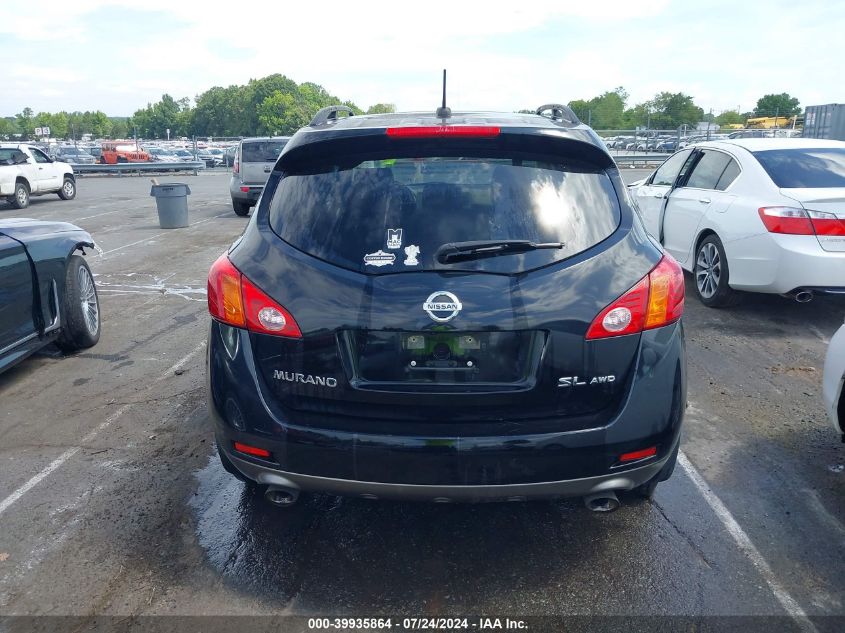 2009 Nissan Murano Sl VIN: JN8AZ18W19W153929 Lot: 39935864