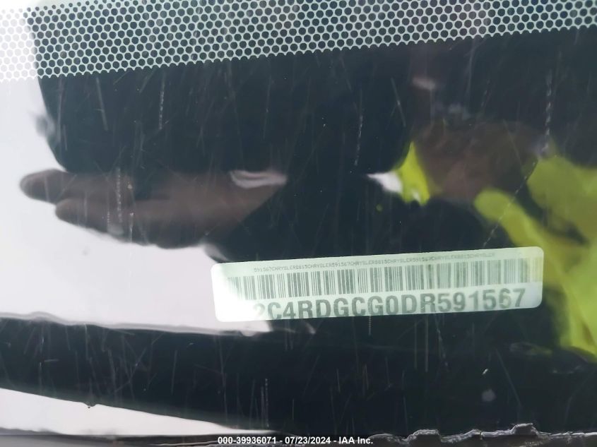2013 Dodge Grand Caravan Sxt VIN: 2C4RDGCG0DR591567 Lot: 39936071