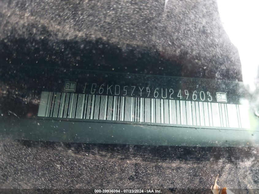 2006 Cadillac Dts Standard VIN: 1G6KD57Y96U249603 Lot: 39936094