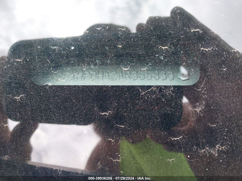 2010 Ford Fusion Se VIN: 3FAHP0HA2AR365833 Lot: 39936205