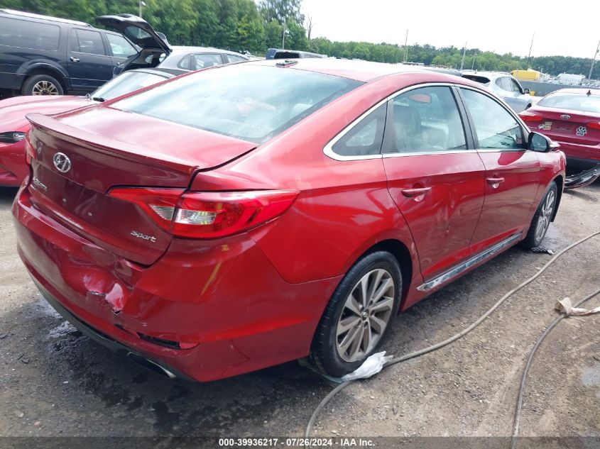 VIN 5NPE34AFXFH034966 2015 HYUNDAI SONATA no.4