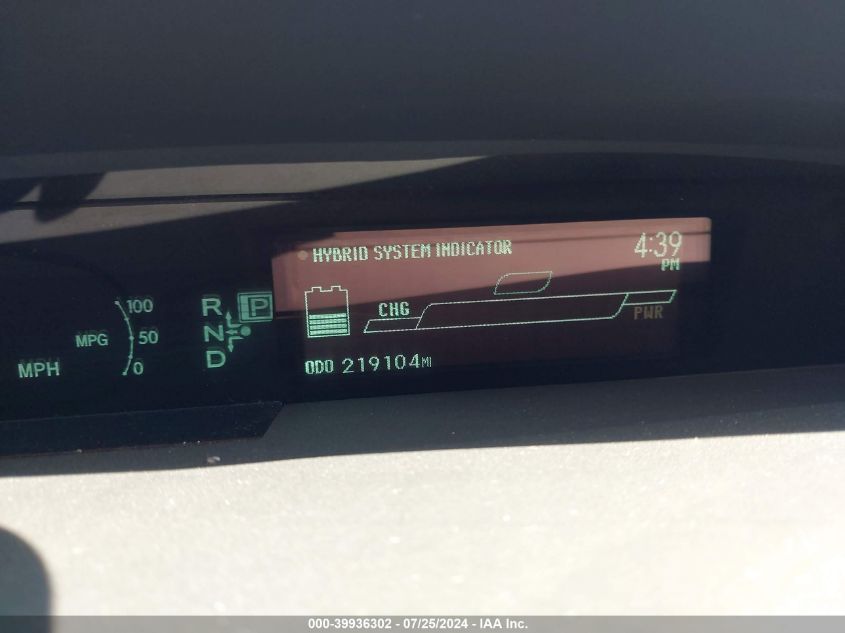 2010 Toyota Prius Iv VIN: JTDKN3DU9A0119997 Lot: 39936302