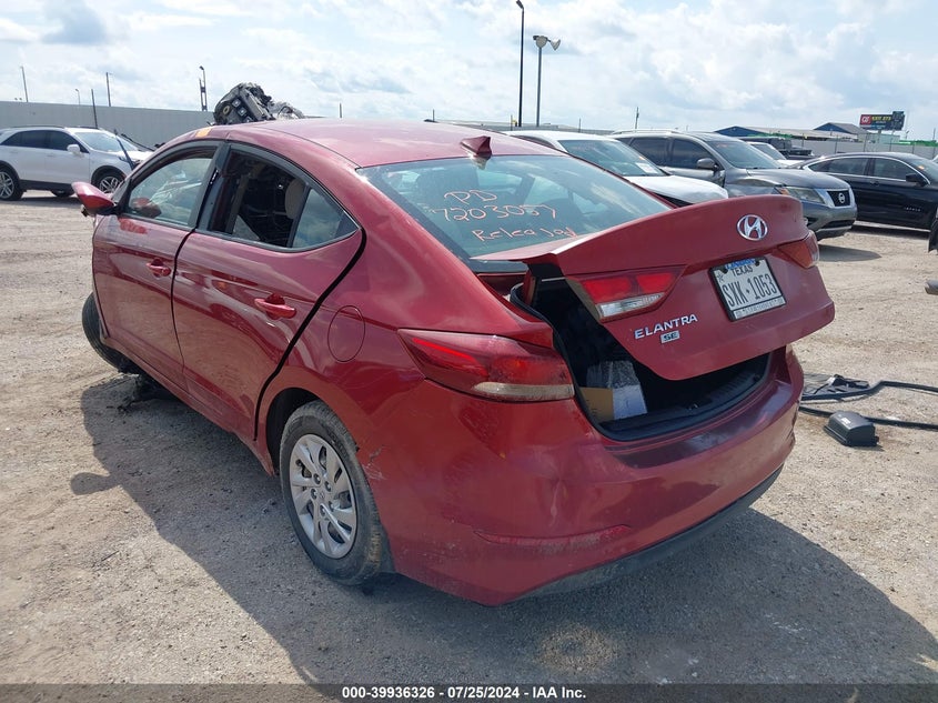 VIN KMHD74LF3HU359346 2017 HYUNDAI ELANTRA SE