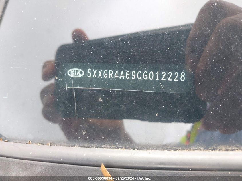 2012 Kia Optima Sx VIN: 5XXGR4A69CG012228 Lot: 39936634