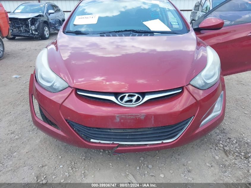 2014 Hyundai Elantra Se VIN: 5NPDH4AE2EH498482 Lot: 39936747