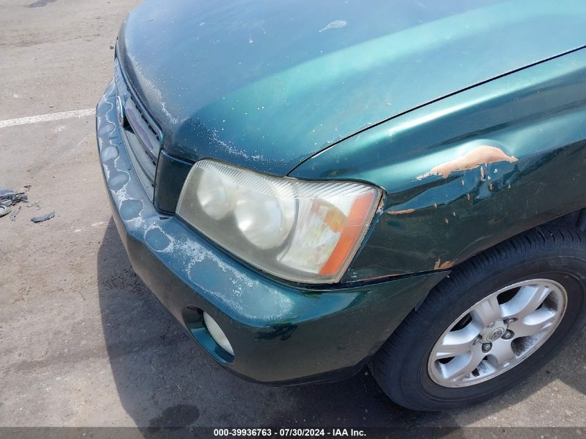 2002 Toyota Highlander Limited V6 VIN: JTEGF21A320051376 Lot: 39936763