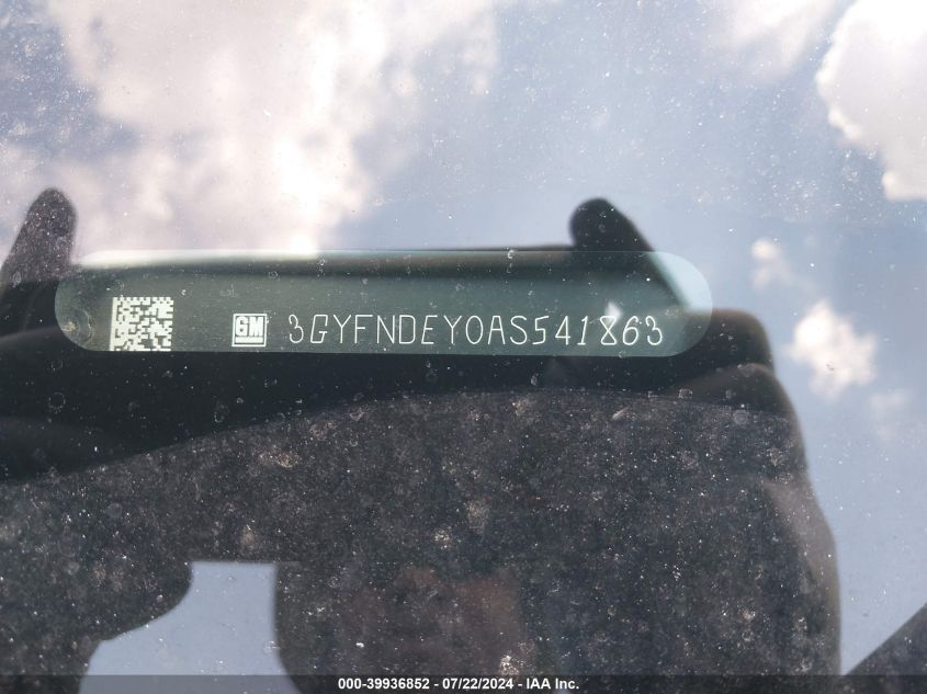 2010 Cadillac Srx Luxury Collection VIN: 3GYFNDEY0AS541863 Lot: 39936852