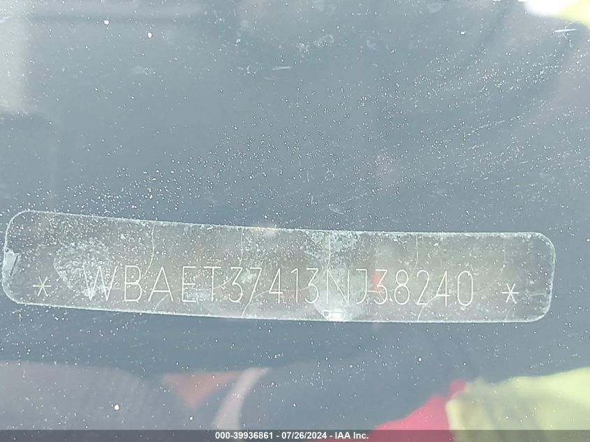 2003 BMW 325I I VIN: WBAET37413NJ38240 Lot: 39936861