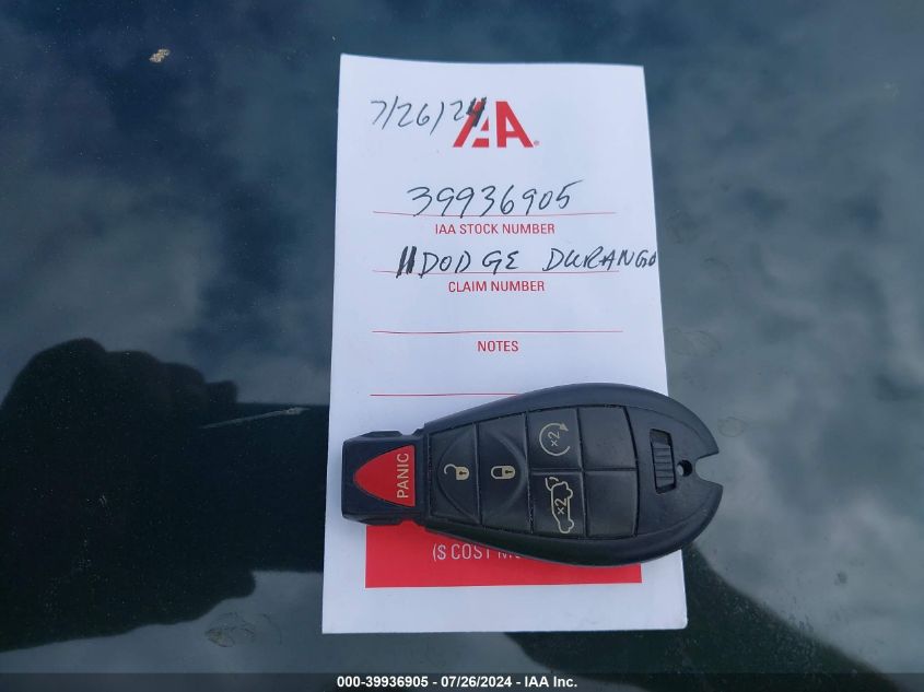 2011 Dodge Durango Crew VIN: 1D4RE4GG8BC685386 Lot: 39936905