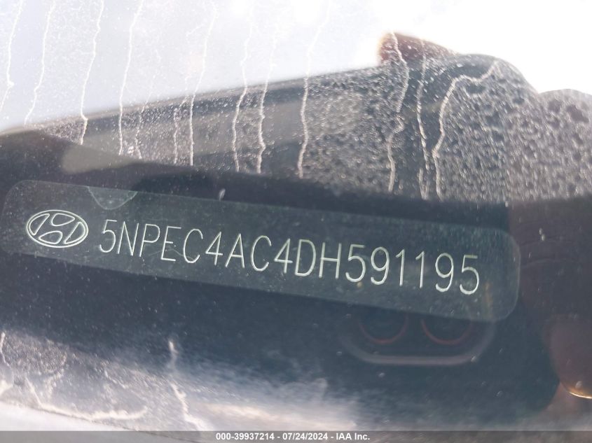 2013 Hyundai Sonata Limited VIN: 5NPEC4AC4DH591195 Lot: 39937214