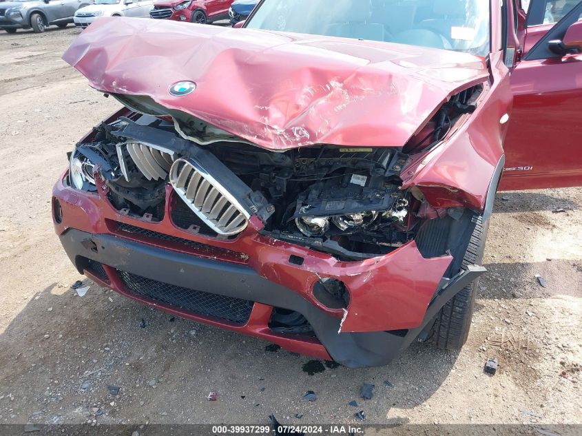 2009 BMW X3 xDrive30I VIN: WBXPC93469WJ26126 Lot: 39937299