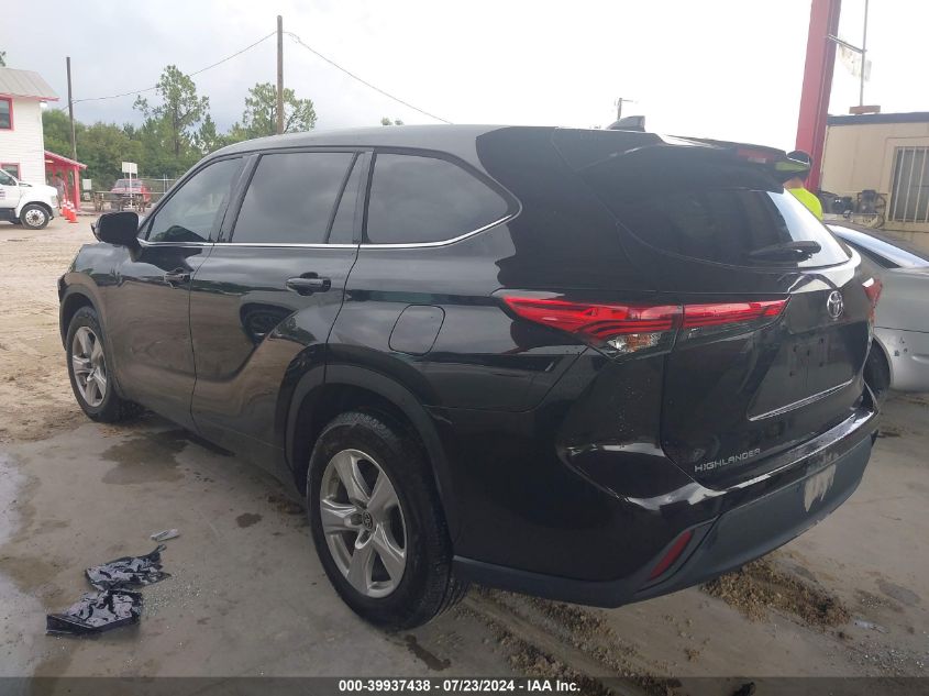 2020 Toyota Highlander Le VIN: 5TDZZRAH3LS024347 Lot: 39937438