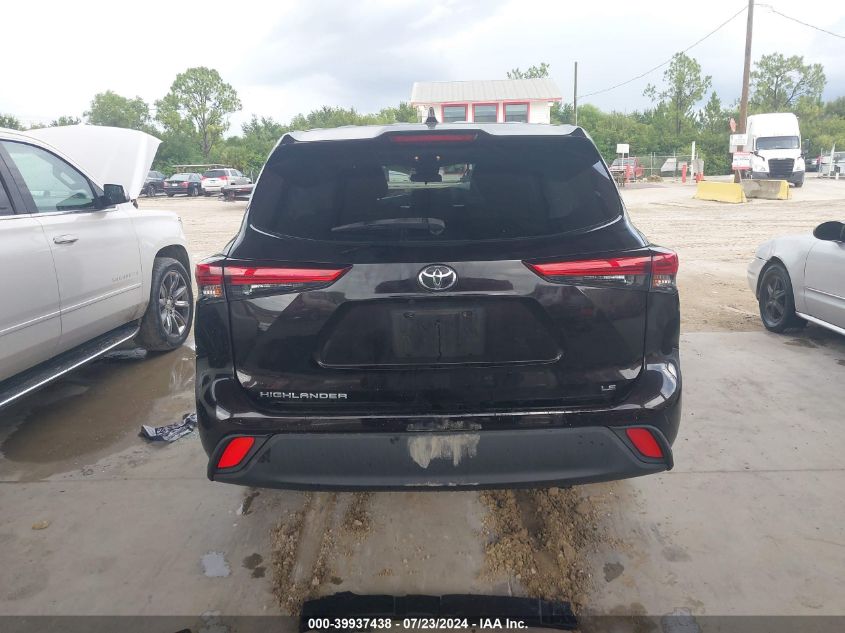 2020 Toyota Highlander Le VIN: 5TDZZRAH3LS024347 Lot: 39937438