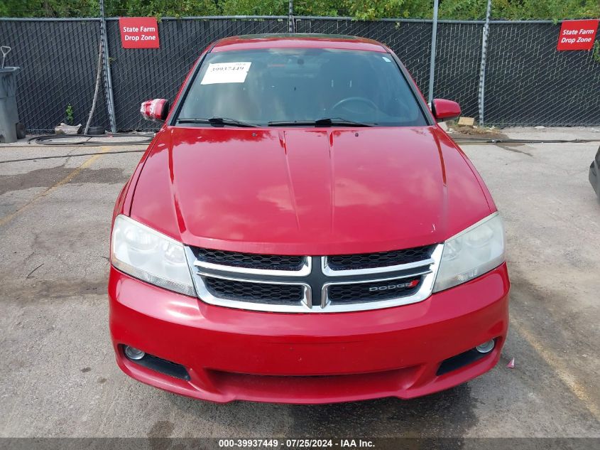 2012 Dodge Avenger Sxt Plus VIN: 1C3CDZEG5CN234187 Lot: 39937449