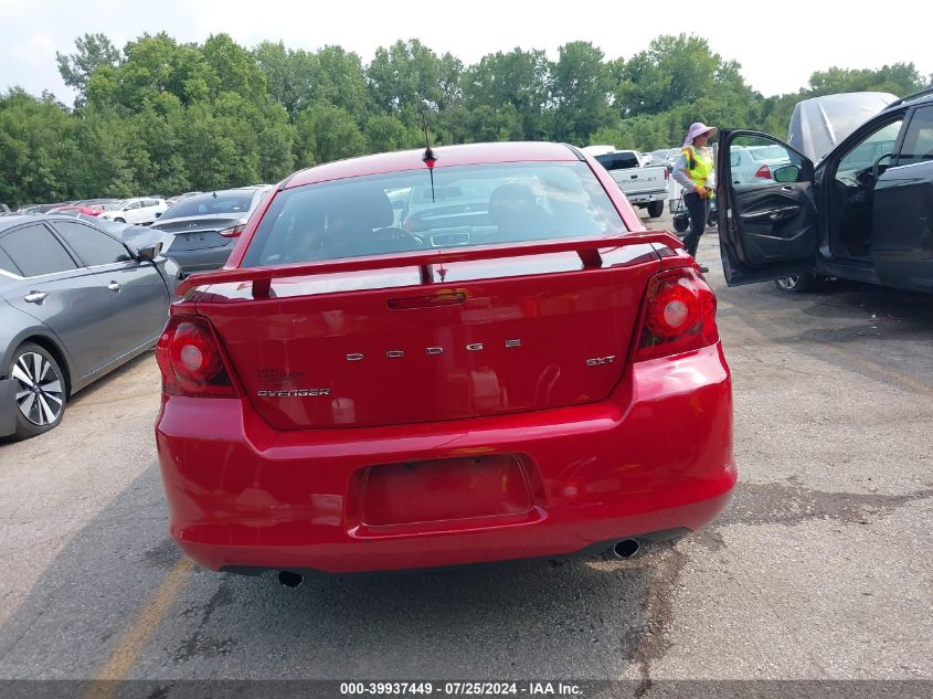 2012 Dodge Avenger Sxt Plus VIN: 1C3CDZEG5CN234187 Lot: 39937449