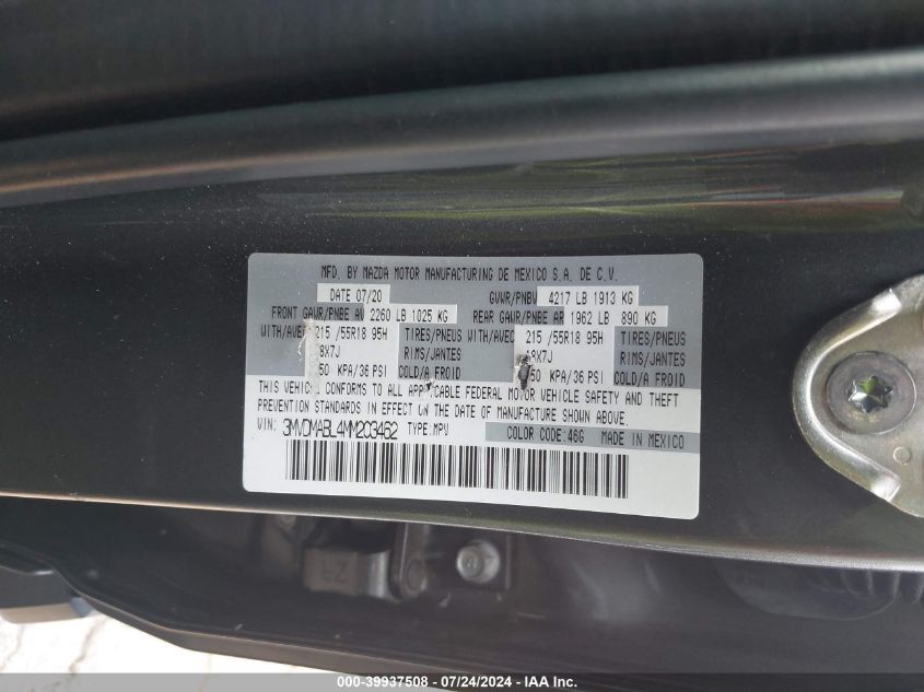 3MVDMABL4MM203462 2021 Mazda Cx-30 Select