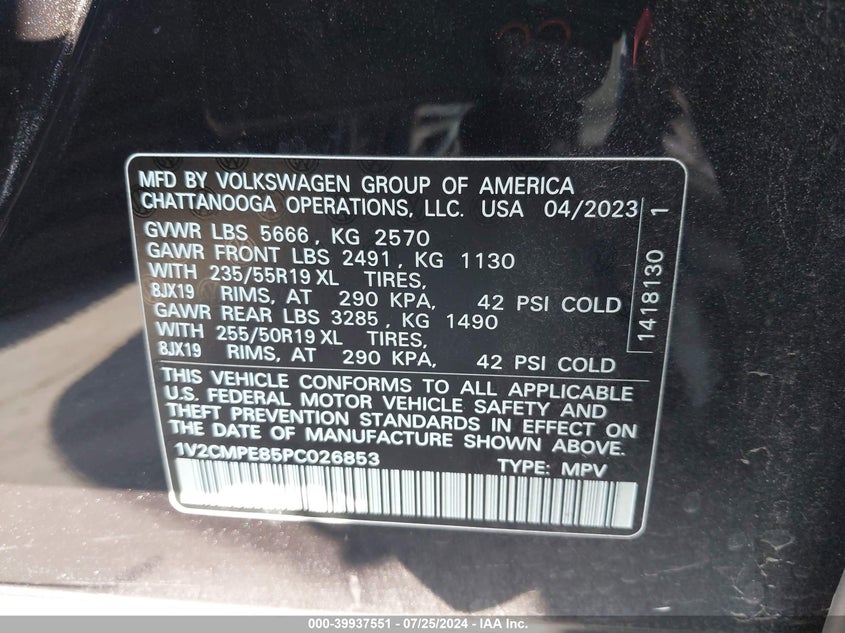 2023 VOLKSWAGEN ID.4 PRO - 1V2CMPE85PC026853