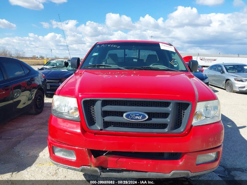 2004 Ford F-150 Stx/Xl/Xlt VIN: 1FTRX12W54NA55627 Lot: 39937603