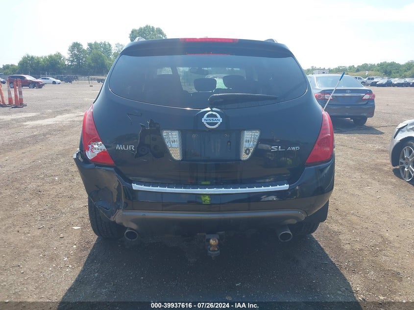 2007 Nissan Murano Sl VIN: JN8AZ08W37W615883 Lot: 39937616