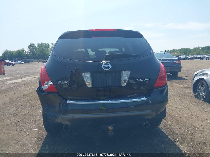2007 Nissan Murano Sl VIN: JN8AZ08W37W615883 Lot: 39937616