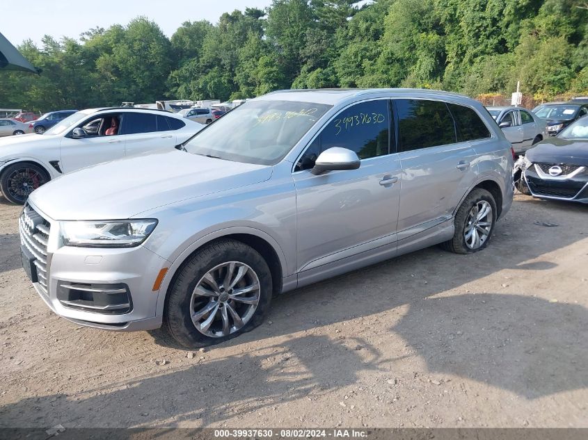 2017 Audi Q7 3.0T Premium VIN: WA1AAAF76HD022207 Lot: 39937630