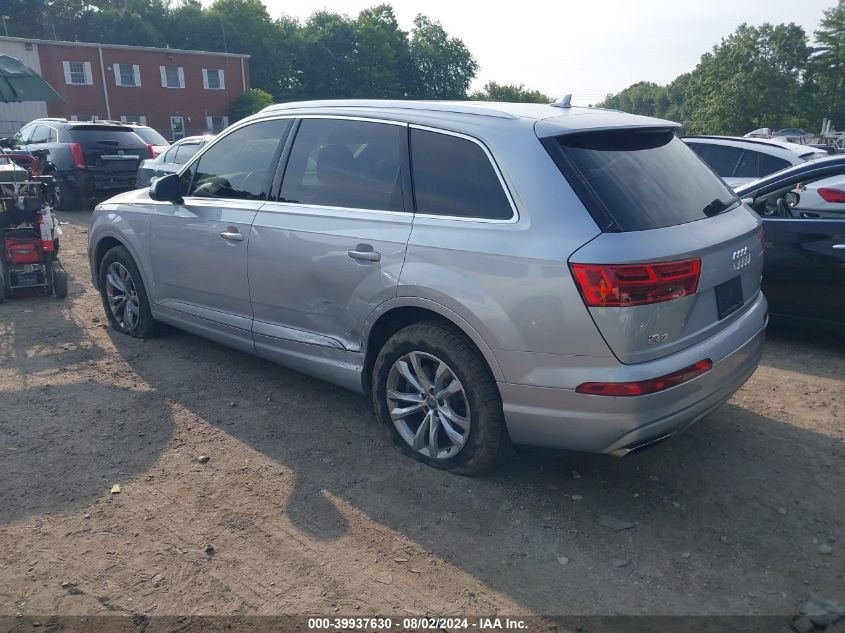 2017 Audi Q7 3.0T Premium VIN: WA1AAAF76HD022207 Lot: 39937630