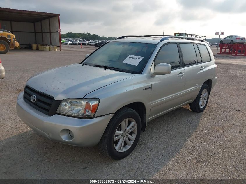 2007 Toyota Highlander Hybrid Limited V6 VIN: JTEHW21A970039177 Lot: 39937673