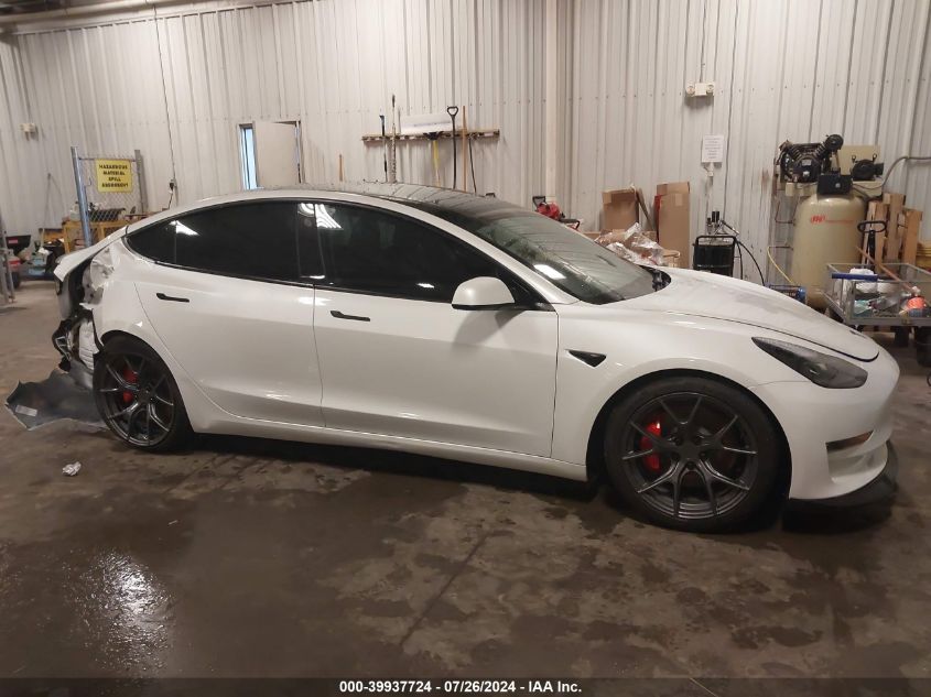 2023 Tesla Model 3 Performance Dual Motor All-Wheel Drive VIN: 5YJ3E1EC0PF483427 Lot: 39937724