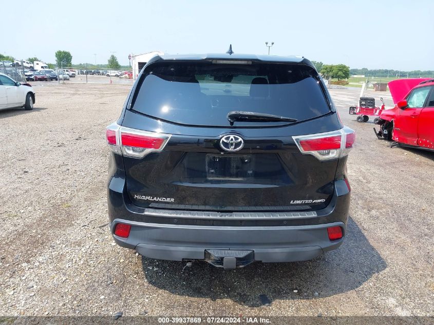 2015 Toyota Highlander Limited Platinum V6 VIN: 5TDDKRFH3FS096449 Lot: 39937869