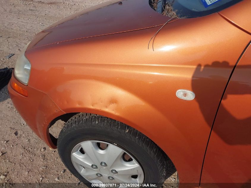 2006 Chevrolet Aveo Ls VIN: KL1TD66606B542834 Lot: 39937871