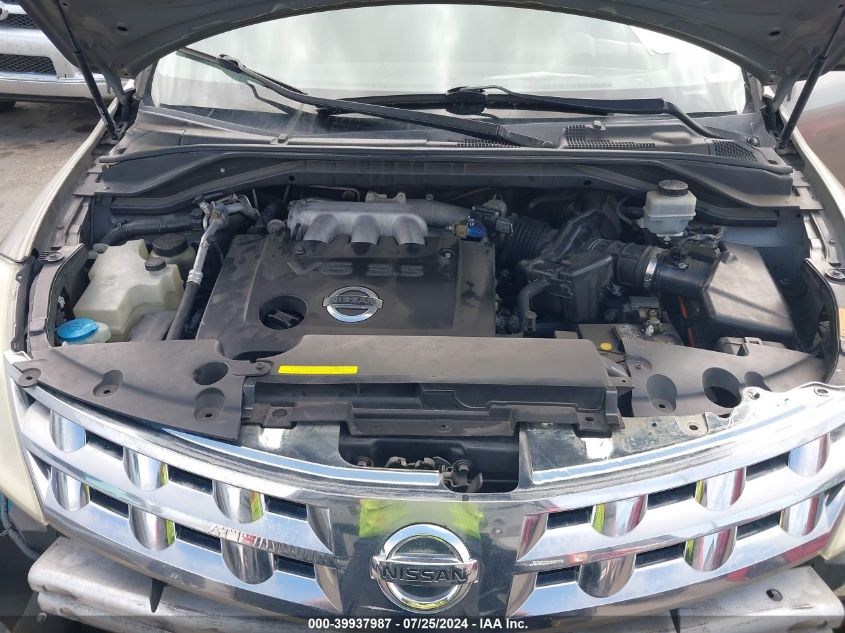 2004 Nissan Murano Sl/Se VIN: JN8AZ08T64W210750 Lot: 39937987