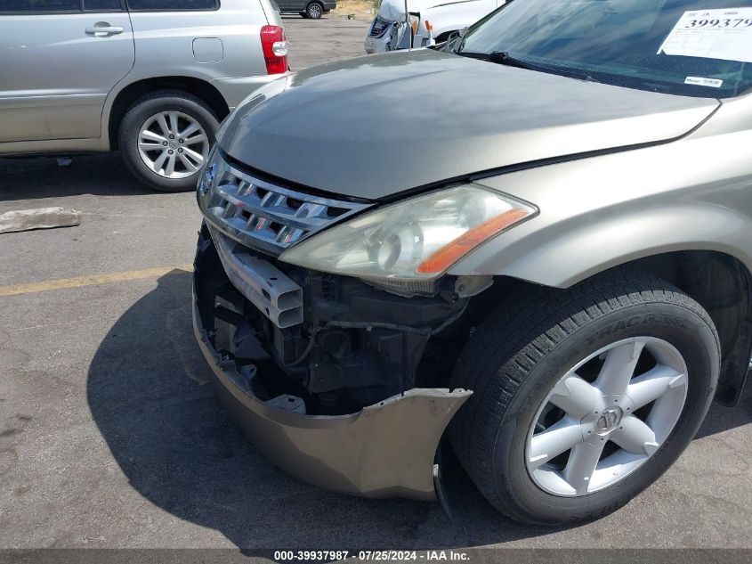 2004 Nissan Murano Sl/Se VIN: JN8AZ08T64W210750 Lot: 39937987