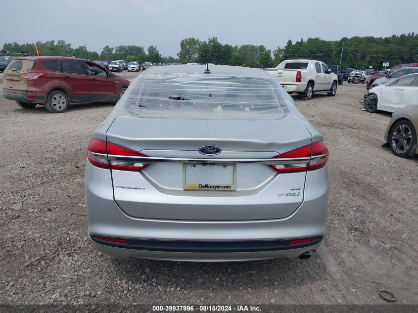 2018 Ford Fusion Hybrid Se VIN: 3FA6P0LU4JR101294 Lot: 39937996