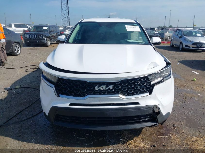 2022 Kia Sorento Lx VIN: 5XYRG4LC2NG137569 Lot: 39938041