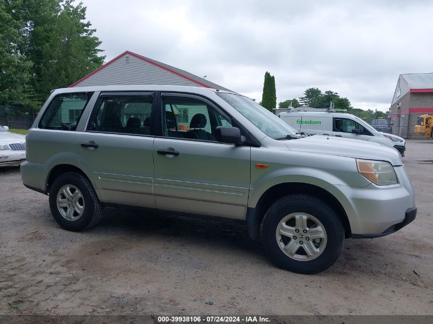 2006 Honda Pilot Lx VIN: 2HKYF18146H501277 Lot: 39938106