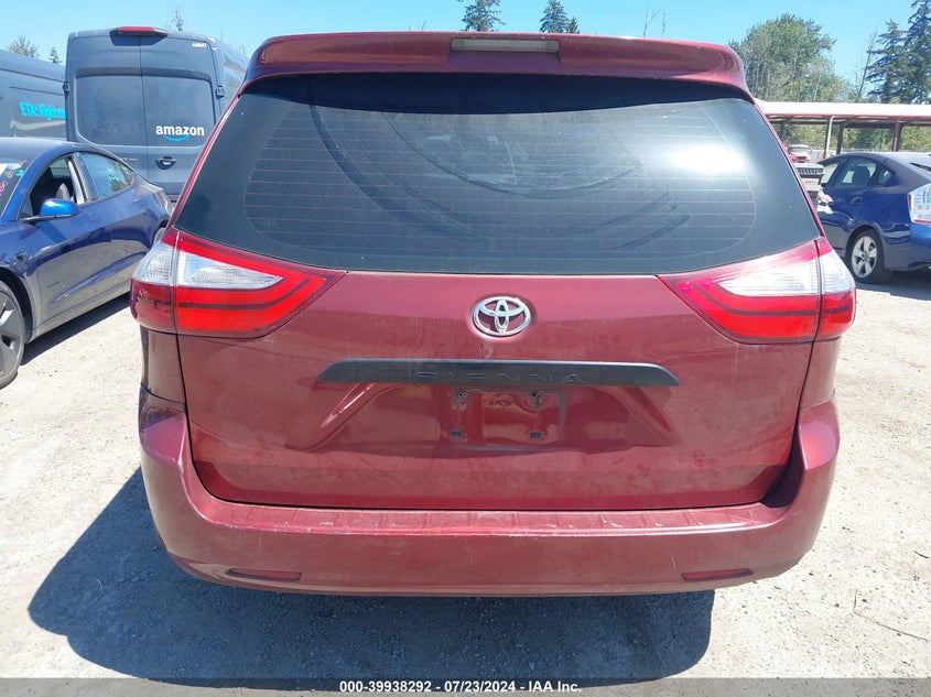 2016 Toyota Sienna L VIN: 5TDZK3DC9GS739866 Lot: 39938292