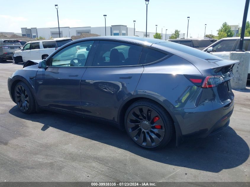 2022 Tesla Model Y Performance Dual Motor All-Wheel Drive VIN: 7SAYGDEF9NF350922 Lot: 39938335