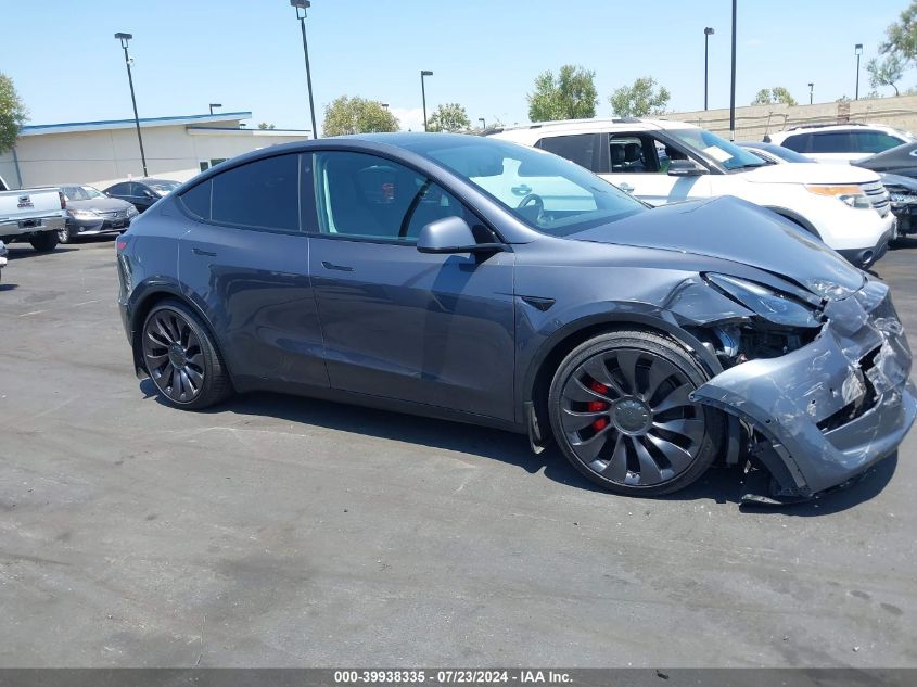 2022 Tesla Model Y Performance Dual Motor All-Wheel Drive VIN: 7SAYGDEF9NF350922 Lot: 39938335